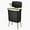 Black, variant on White and Gold Bathroom Trash Can, Slim Garbage Can with Lid, 4 Gallon Kitchen Trash Bin with Legs, Modern Plastic Waste Basket for Bedroom, Living Room,Office