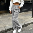 thumbnail image 6 of BRELIL Women's Wide Leg High Waisted Ribbed Casual Lounge Pants Long Pajama Pants Fall Winter Fashion Outfits Loose Baggy Trousers for Party, Gray S, 6 of 9