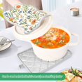 thumbnail image 3 of Yayeee Pot Holders Kitchen Heat Resistant with Pockets 7"x9.8" Cotton Oven Cooking Hot Pads, Watercolor Wildflowers Pattern, 3 of 7