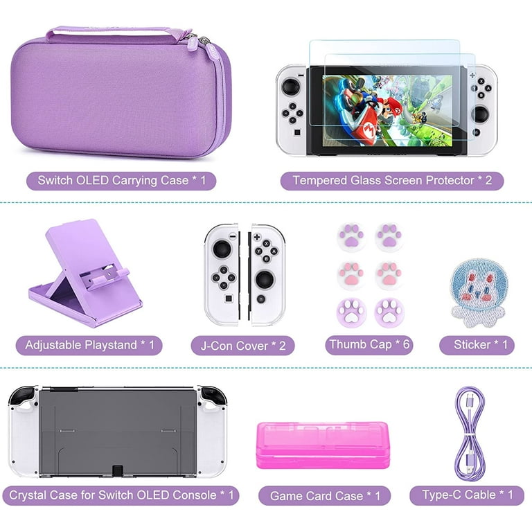 Nintendo Switch OLED 16-in-1 Accessory Bundle: Carrying Case