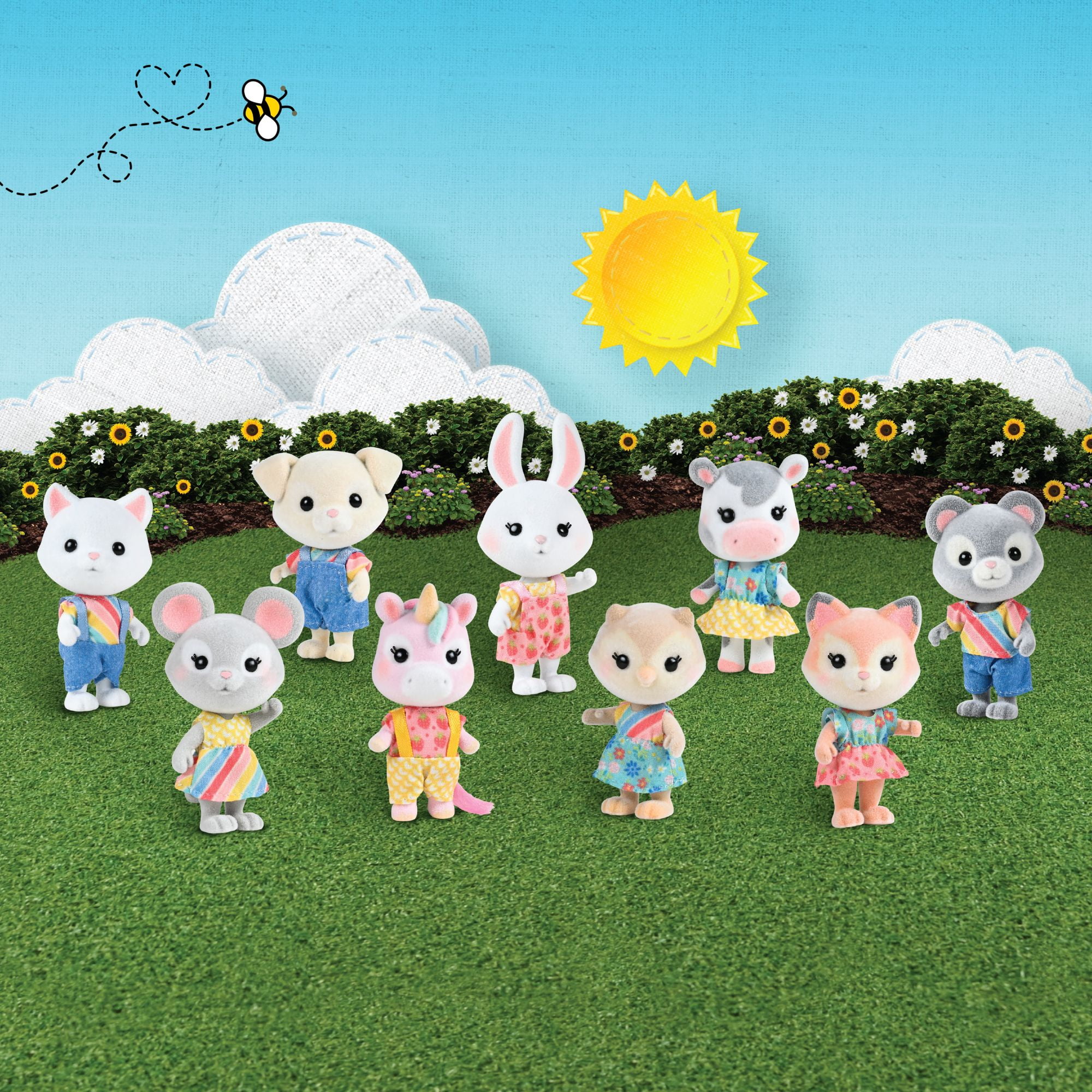 Honey Bee Acres Mystery Bag – Collectible Surprise Flocked Figures – 1 Surprise Character with Removable Outfit – Ages 3+