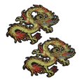 thumbnail image 3 of 2 Pcs Fabric Stickers Clothing Dress Trims Patch Craft Embroidery Patch Dragon Embroidered Patches Sewing Decorative Patches, 3 of 3