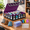 Black & Purple, variant on Black & Grey Extra Large 5-Row Trading Card Storage Case With Display, Holds 4700+ Cards