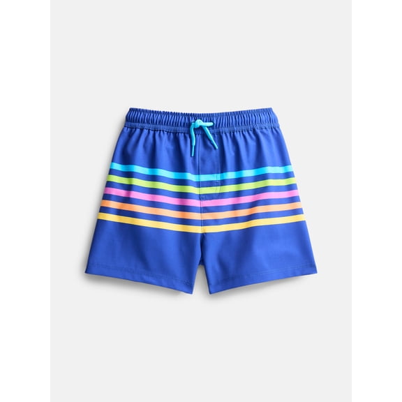 Wonder Nation Baby and Toddler Boys Printed Swim Trunks, Sizes 12M-5T