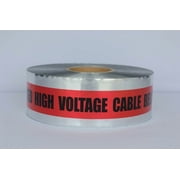 Detectable Underground Tape - Caution Buried High Voltage Cable Below - 3 X 1000 Ft Roll (8 Roll/Case)