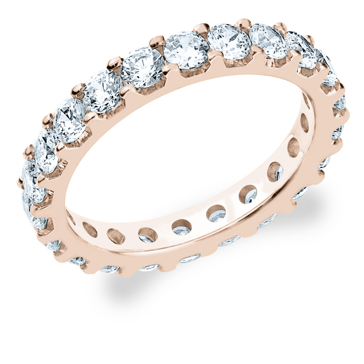 2 CTTW Diamond Eternity Wedding Band in White Gold, 2 CT Diamond