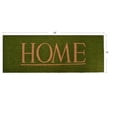 thumbnail image 2 of 48" x 18" Moss Green and Tawny Brown "Home" Household Collections and Essentials Decorative Handwoven Mat, 2 of 2