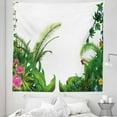 thumbnail image 1 of Plant Tapestry, Hand Drawn Illustration of Tropical Plants with Assorted Colors Exotic Shrub, Fabric Wall Hanging Decor for Bedroom Living Room Dorm, 5 Sizes, Green Multicolor, by Ambesonne, 1 of 1