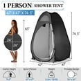 thumbnail image 5 of Ktaxon Camping Shower Tent, Portable Pop Up Changing Tent, Waterproof Dressing Room Privacy Tent for Camping Beach, Black, 5 of 8