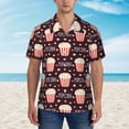 thumbnail image 4 of Men'S Button Down Shirts Popcorn Hawaiian Short Sleeve Tropical T Shirts Small, 4 of 9