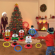 thumbnail image 5 of Paquete de 5 Cascanueces de Navidad, lanzamiento de anillos, juegos de fiesta de Navidad, juguetes, lanzamiento de anillos inflables, 5 marcadores, Cascanueces, 8 anillos), 5 of 5