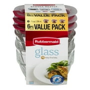 Rubbermaid Glass Containers With Easy Find Lids, 6.0 PIECE(S)
