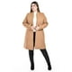 thumbnail image 1 of Abrigo largo de cuello Mao Roman Fashion /Tallas Extras, 3011 (Cafe) cafe 38, 1 of 6