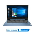 thumbnail image 2 of Lenovo IdeaPad 1 14.0" Laptop, Intel Pentium Silver N5030 Quad-Core Processor, 4GB Memory, 128GB Solid State Drive, Windows 10S - Ice Blue - 81VU000JUS, 2 of 15