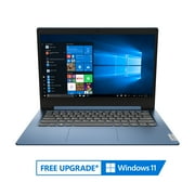 Lenovo IdeaPad 1 14.0 Laptop, Intel Pentium Silver N5030 Quad-Core Processor, 4GB Memory, 128GB Solid State Drive, Windows 10S - Ice Blue - 81VU000JUS