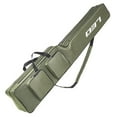 thumbnail image 1 of Sac de Pêche à Double Couche Vert Armée 130cm avec 2 Compartiments Principaux, 2 Poches Zippées et 2 Poches Latérales à Rabat, Bretelles Réglables, Matériau Polyester - Idéal pour les Pêcheurs Débutants et Professionnels, 1 of 6