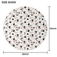 thumbnail image 6 of White Cow Dot Pattern Round Tablecloth 60"x60",Wrinkle Wipeable Table Cloth for Kitchen Dining Room Picnic Patio Party, 6 of 6