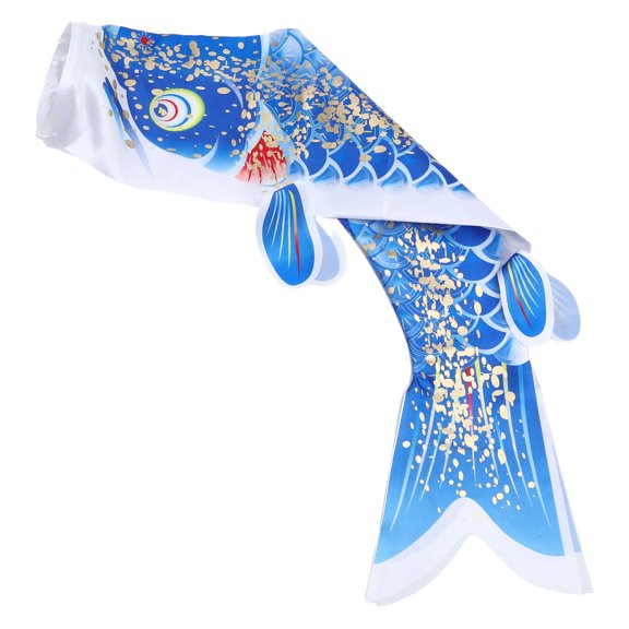 SEWACC Blue Carp Flag 3D Design Japan Fish Flags for Outdoor Use 1Pcs 26.4X8.3X3.1in