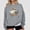 Gray, variant on ITSAME Womens Halloween Print Sweatshirt Crewneck Long Sleeve Loose Fit Ladies Fashion Pullover Top Size L
