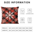 thumbnail image 5 of Heduofu Christmas Throw Pillow Covers - Black Red Plaid Farmhouse Decorative Pillow Covers Snowflake Xmas Pillow Cushion Case for Sofa Couch White, 5 of 5