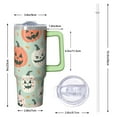 thumbnail image 2 of Halloween 30oz Insulated Tumbler with Handle and Straw Lid – Leak Proof Coffee Travel Mug – Spooky Pumpkin Cup, 2 of 5