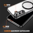 thumbnail image 4 of Magnetic for Samsung Galaxy S23 FE Case, [Fit for MagSafe] [Never Yellowing] [Military Grade Rugged Durable Protection] Back Slim Clear Wireless Charging Shockproof Premium Phone Case,Black, 4 of 7