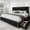 Black, variant on Breltam Upholstered Platform Bed with Storage, Queen Bed with Headboard, Dark Grey