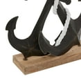 thumbnail image 6 of 15" x 16" Black Metal Anchor Sculpture, by DecMode, 6 of 10