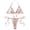 Pink, variant on Levmjia Women Lace Lingerie Set Halter Neck Adjustable Tie Straps Sheer Two Piece Soft Lightweight Outfit Honeymoon Anniversary Private Bedroom Romantic Night