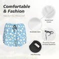 thumbnail image 3 of JUNZAN Blue Popcorn Print Women's Athletic Gym Running Shorts with Phone Pockets - Workout Shorts-Small, 3 of 8
