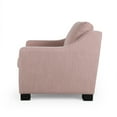 thumbnail image 7 of Quran Contemporary Fabric Club Chair, Light Blush and Dark Brown, 7 of 7