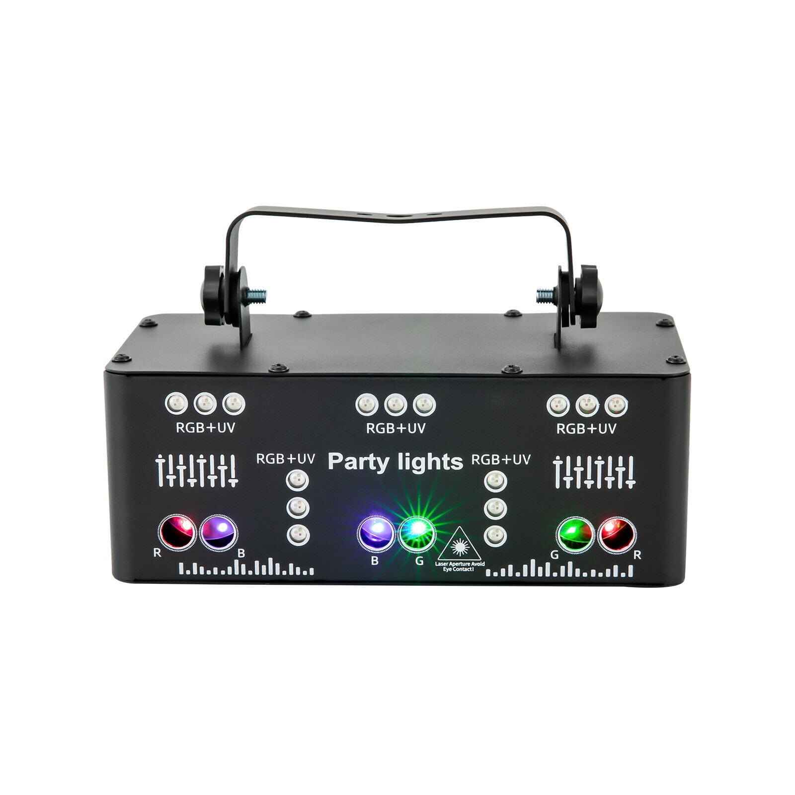 6-in-1 DJ Party Light With Stand – Laser, Disco Ball, RGBW, UV Strobe, DMX & Sound Active, For Home/Stage/Bar