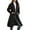 Black, variant on Women's Hooded Long Puffer Coat Winter Warm Full Zip Quilted Jacket with Pockets Red S
