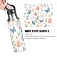 thumbnail image 4 of Yayeee 33oz Insulated Water Bottle Double Wall Stainless Steel with Flip Straw Lid, Red Easter Eggs, 4 of 7
