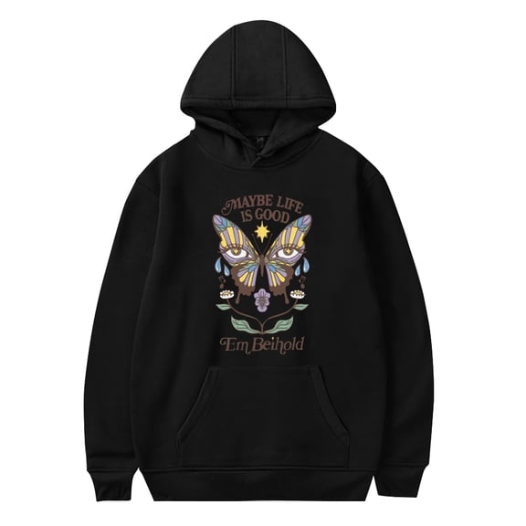 Em Beihold Merch Maybe Life Is Good Hoodie Spring&Autumn Fashion Men/Women Casual Long Sleeve Sweatshirts