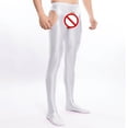 thumbnail image 5 of Somuwie Clearance Men Sexy Solid Silky Four Hollowed Out Open Rompers Leggings Underwear, 5 of 5