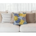 thumbnail image 2 of Throw Pillow Cover Farmhouse Decorative Cotton Linen Pillow Cover Green Spring Flower Blue Yellow and Navy Chrysanthemum Brown Square Cushion Covers Sofa Bed Décor 18X18 inch, 2 of 5