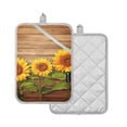 thumbnail image 2 of Pot Holders Set of 2 Heat Resistant 338℉ Kitchen Oven Gloves Potholder Cooking Baking Microwave Mitts Sunflowers, 2 of 7