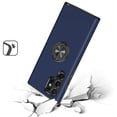 thumbnail image 3 of For Samsung S23 CHIEF Oil Painted Magnetic Ring Stand Hybrid Case Cover - Dark Blue, 3 of 3