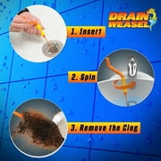 FlexiSnake Drain Weasel Pro Snake Hair Clog Remover, Starter Kit 2 Pack