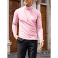 thumbnail image 4 of COOFANDY Men's Casual Slim Fit Turtleneck T Shirts Lightweight Basic Cotton Pullovers, 4 of 8