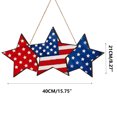thumbnail image 2 of Letrero colgante de madera Fiudx para la puerta del 4 de julio decoración del Día de la Independencia diseño en forma de estrella, 2 of 5