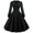 Black, variant on Herrnalise Women's Solid Color Long Sleeve V-Neck VintageHigh Waist Temperament Dress Dresses Long Sleeve V-Neck Dresses S-2XL