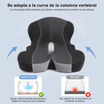 thumbnail image 2 of Cojin De Asiento Soporte Lumbar Respaldo Sillas Auto Oficina Malubero Negro, 2 of 5