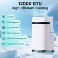 thumbnail image 2 of Costway 12000 BTU Portable Air Conditioner with Fan & Dehumidifier Sleep Mode 24H Timer, 2 of 10