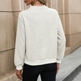 thumbnail image 5 of UAMVSH Women's Sweatshirt Casual Long Sleeve Textured Button Pullover Soft V Neck Loose Fit Tops Ladies Fall Trendy Outfits(Medium,Beige), 5 of 5