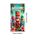thumbnail image 4 of Tiki Welcome Banner Polynesian Theme Decorative Design Natural Colors Wooden Decor for Beach Party Hawaiian Event Summer Celebration, 4 of 7