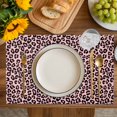 thumbnail image 4 of Pink Black Placemats Set of 6, Elegant Modern Abstract Art Luxury Placemats for Dining Table, Place Mats for Kitchen Tabletop, Waterproof Wipeable Dining Table Mats Set, 4 of 9