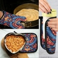 thumbnail image 5 of Yayeee Oven Mitts and Pot Holder Set of 2 Heat Resistant Kitchen Gloves Baking Hot Pad, Blue Abstract Eagle, 5 of 5