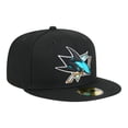 thumbnail image 3 of Men's New Era  Black San Jose Sharks Core 59FIFTY Fitted Hat, 3 of 7
